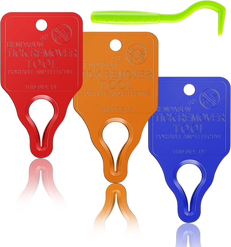 Wallace Forge Tick Remover Tool Portable with Tick Removal Tweezers Suitable for Pet and Humans, Safe and Reliable, Quick Highly Effective, Pain-Free, Essential Tick Remover Key Tools for Outdoor Activities-3 Pack - Image 1
